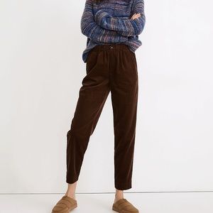Corduroy Pull-On Mid-Rise Jogger Pants